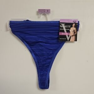 Vassarette Vibrant Blue Thong